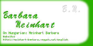 barbara meinhart business card